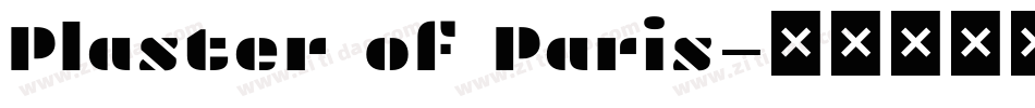 Plaster of Paris字体转换